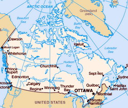 Canada Map With Cities And Capitals
