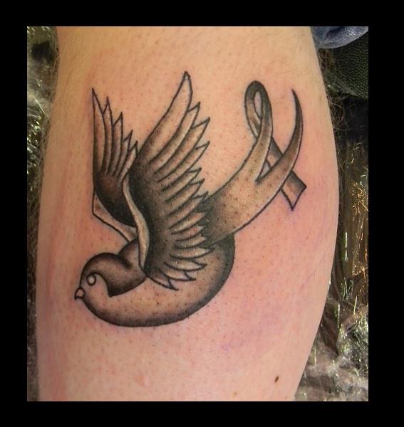Cancer Ribbon Tattoos For Women