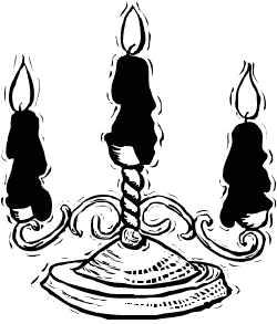 Candle Clip Art Black And White