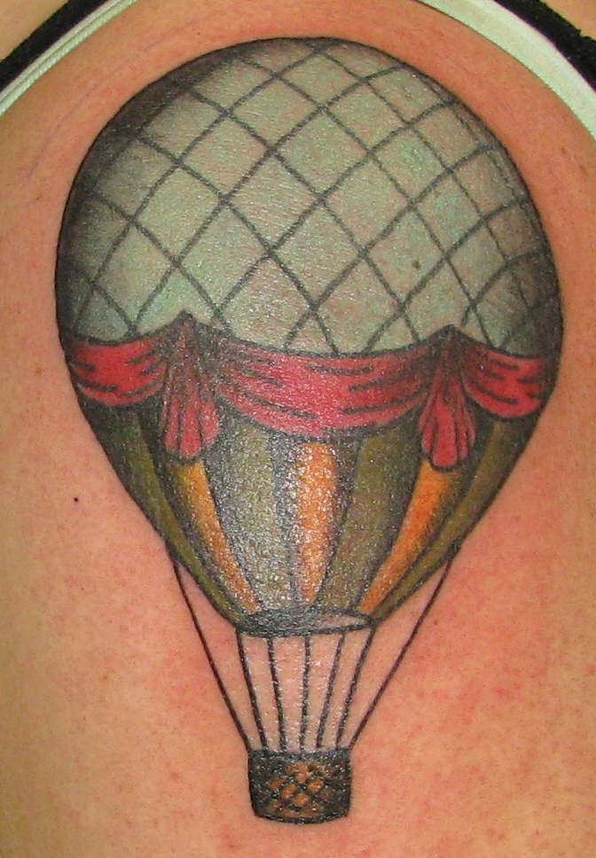 Hot Air Balloon Tattoo Traditional