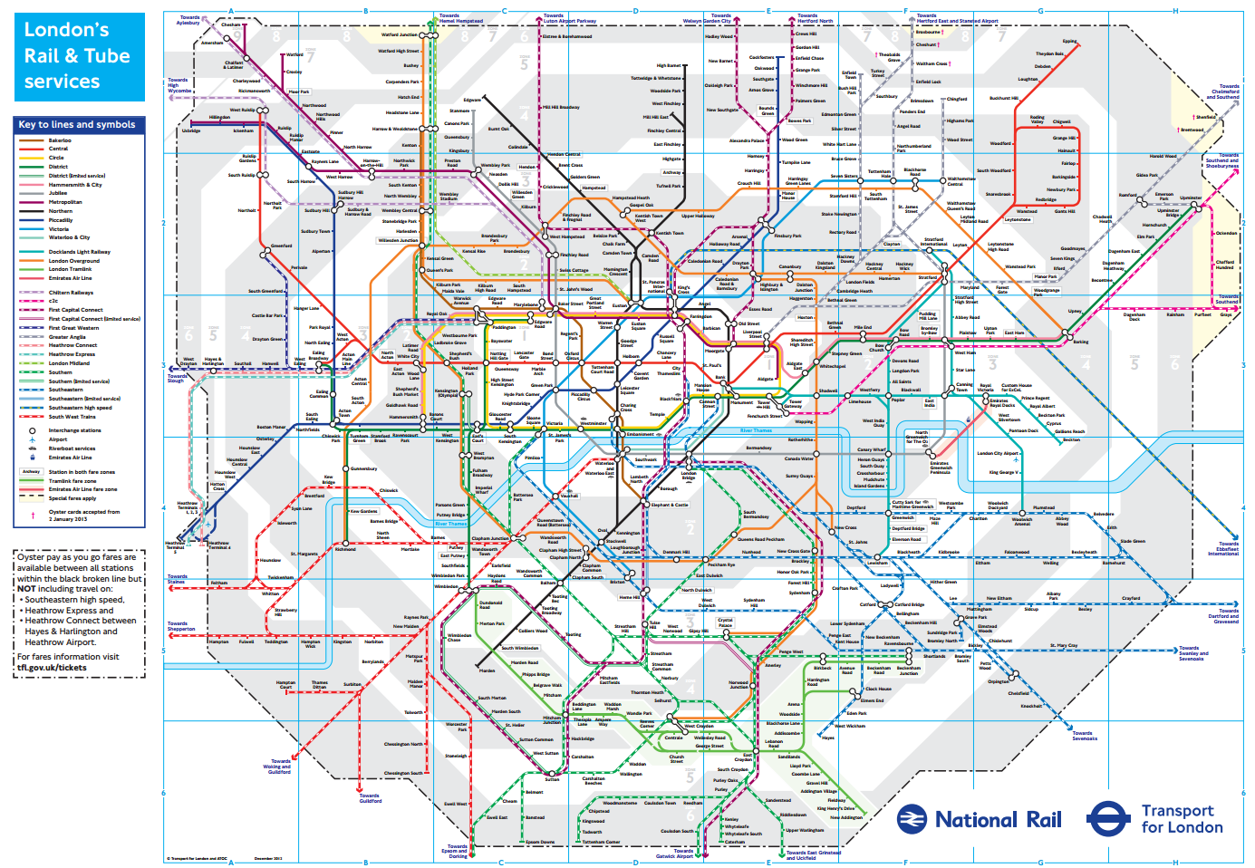 National Rail Map London