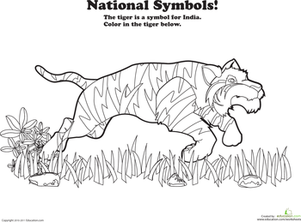 National Symbols Of India Colouring Pages