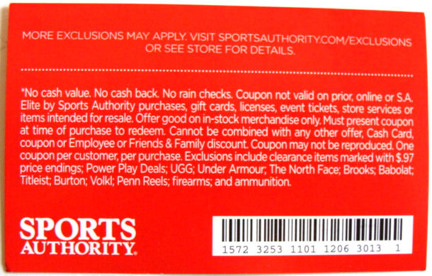 Sports Authority Coupons August